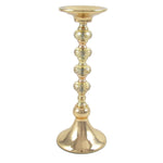 Gold Approx 13 "Diamond cuts Crystal candle holder
