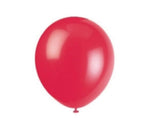 Red 12” solid latex balloons