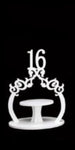 White wooden treat stand for sweet 16 16.5” x 11”