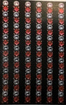 Red & Silver Crystal & Diamond Rhinestone stickers