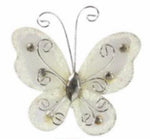 White 1.5" Wire Butterfly