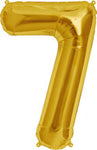 Gold 34" 0 to 9 Number balloons