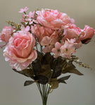 19"Deluxe Pink Rose Bush with Glitters - Party and floral